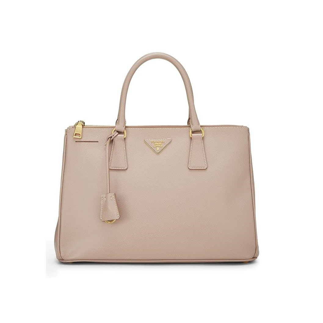 Prada Pre-Loved Beige Saffiano Executive Tote Medium, Beige