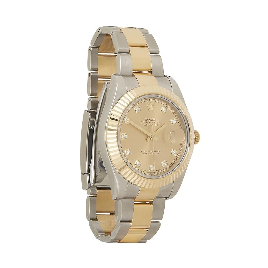 Rolex Pre-Loved 18K Yellow Gold & Diamond Jubilee Datejust 11633 41mm, Gold