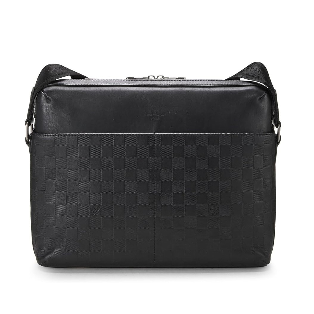 Louis Vuitton Pre-Loved Black Damier Infini Calypso MM, Black