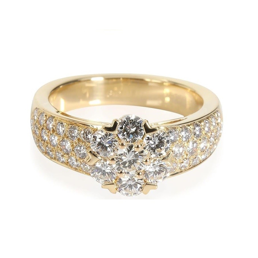 Van Cleef & Arpels Pre-Loved Fleurette Ring, 4.5, Yellow Gold