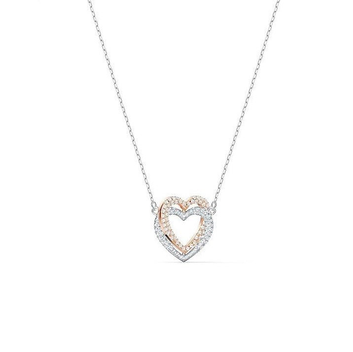 Swarovski Infinity Heart Jewelry Collection, Necklaces and Bracelets, Rose Gold & Rhodium Tone Finish, Clear Crystals