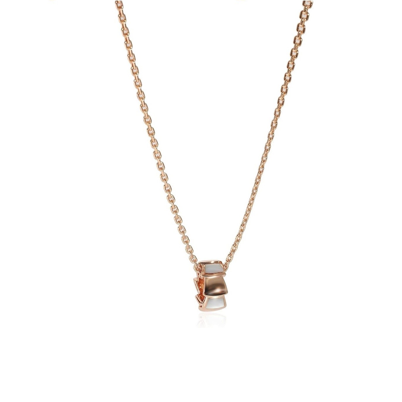 BVLGARI Pre-Loved, Serpenti Fashion Necklace in 18k Rose Gold, 17 in