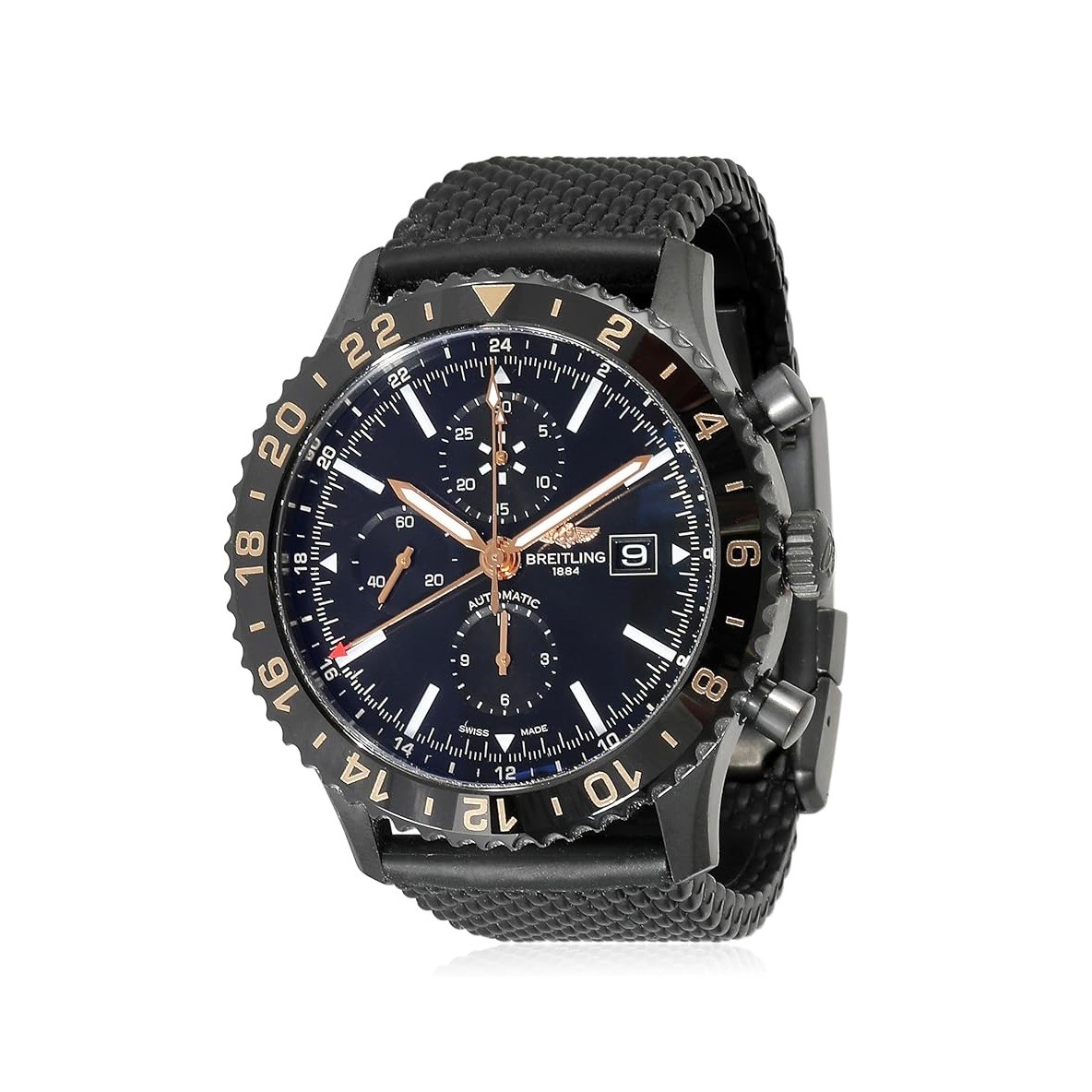 Breitling Pre-Loved, Chronoliner, Chronoliner Las Vegas Edition, 6.50, Black Steel.