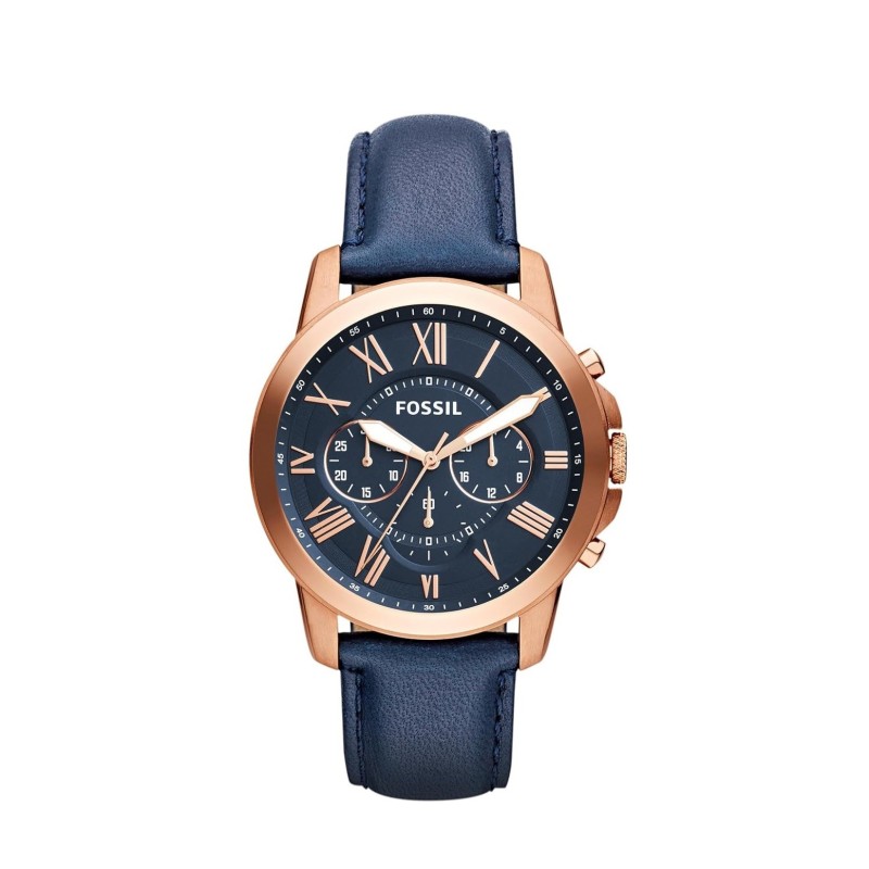 Fossil Grant Men's Watch with Chronograph or Automatic Display and Genuine Leather or Stainless Steel Band