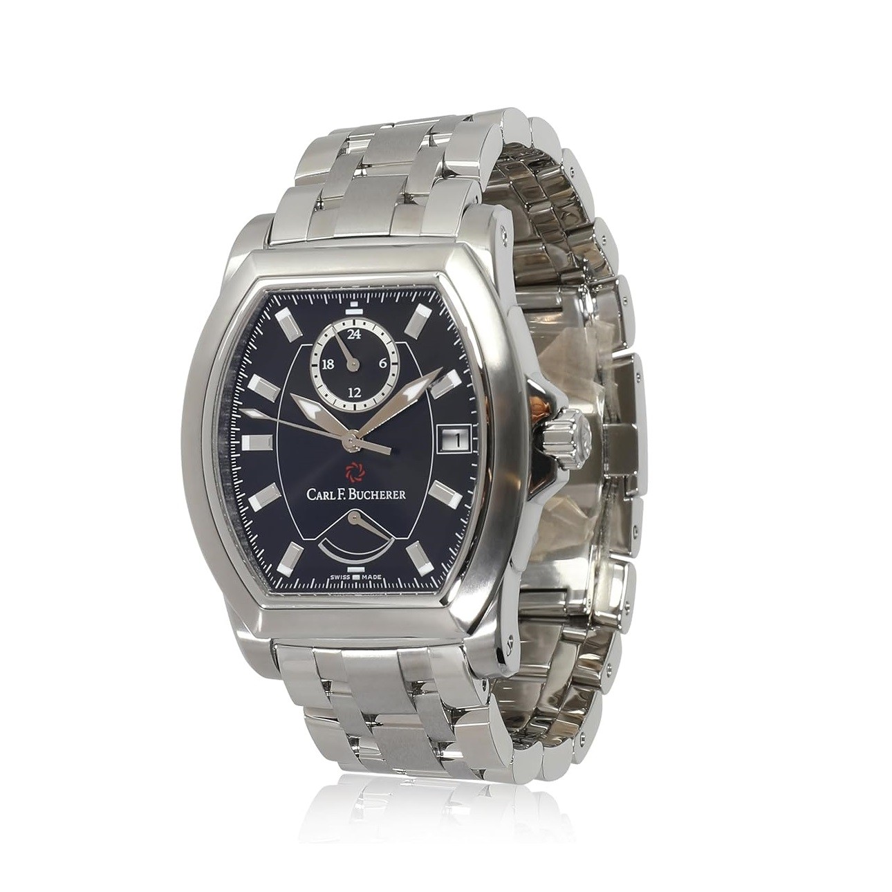 Carl F. Bucherer Pre-Owned Patravi T-24, 7.50, Stainless Steel.