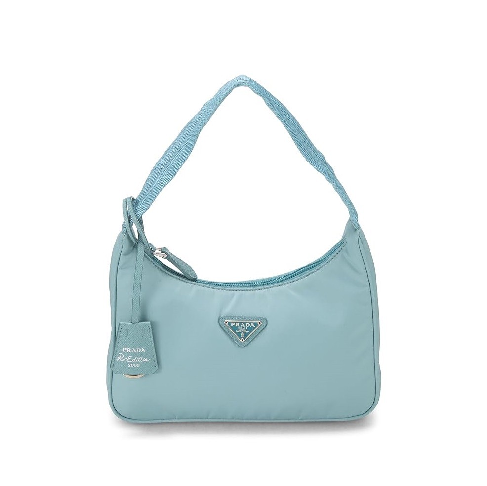 Prada Pre-Loved Blue Tessuto Re-Edition 2000 Hobo Mini, Blue
