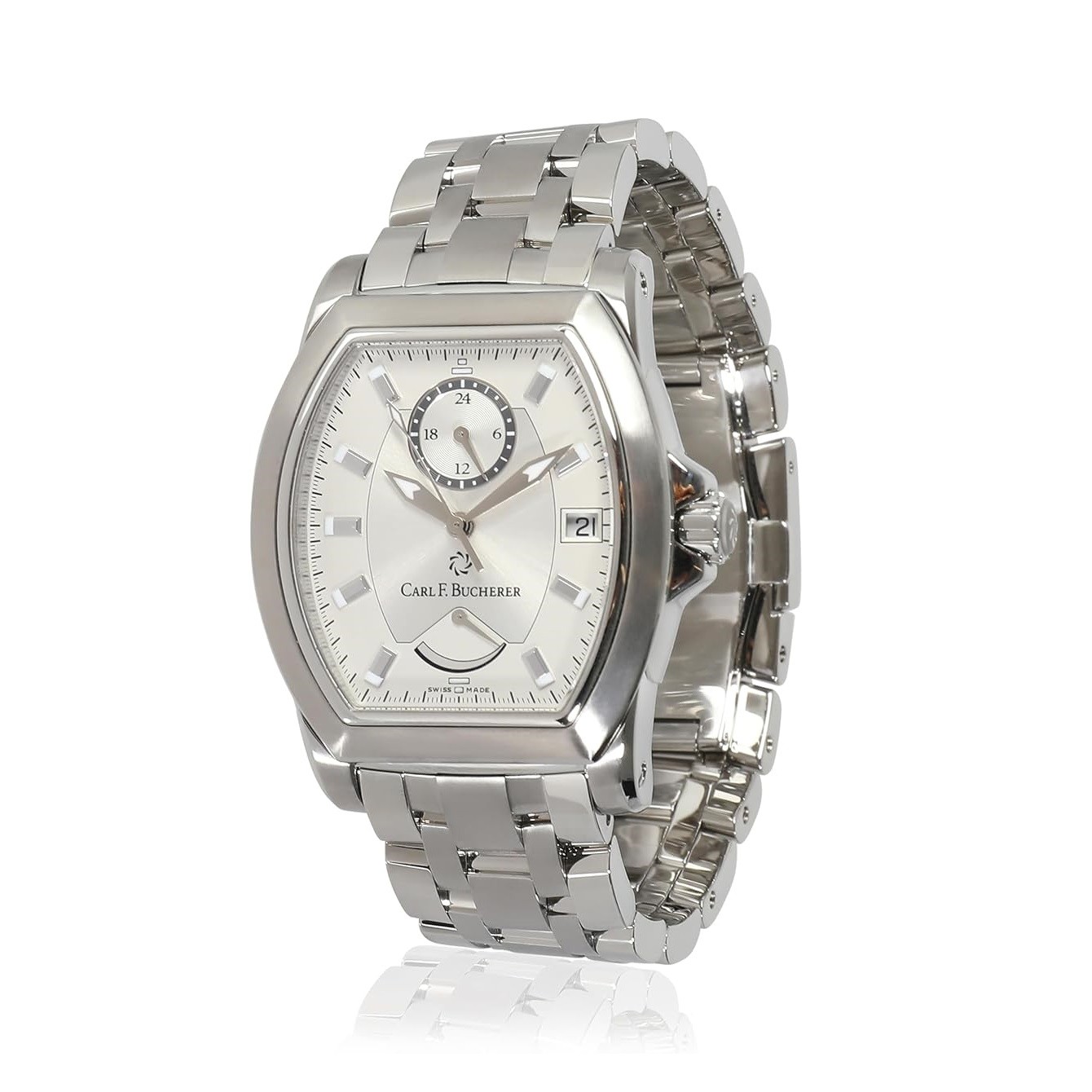 Carl F. Bucherer Pre-Owned Patravi T-24, 7.50, Stainless Steel.