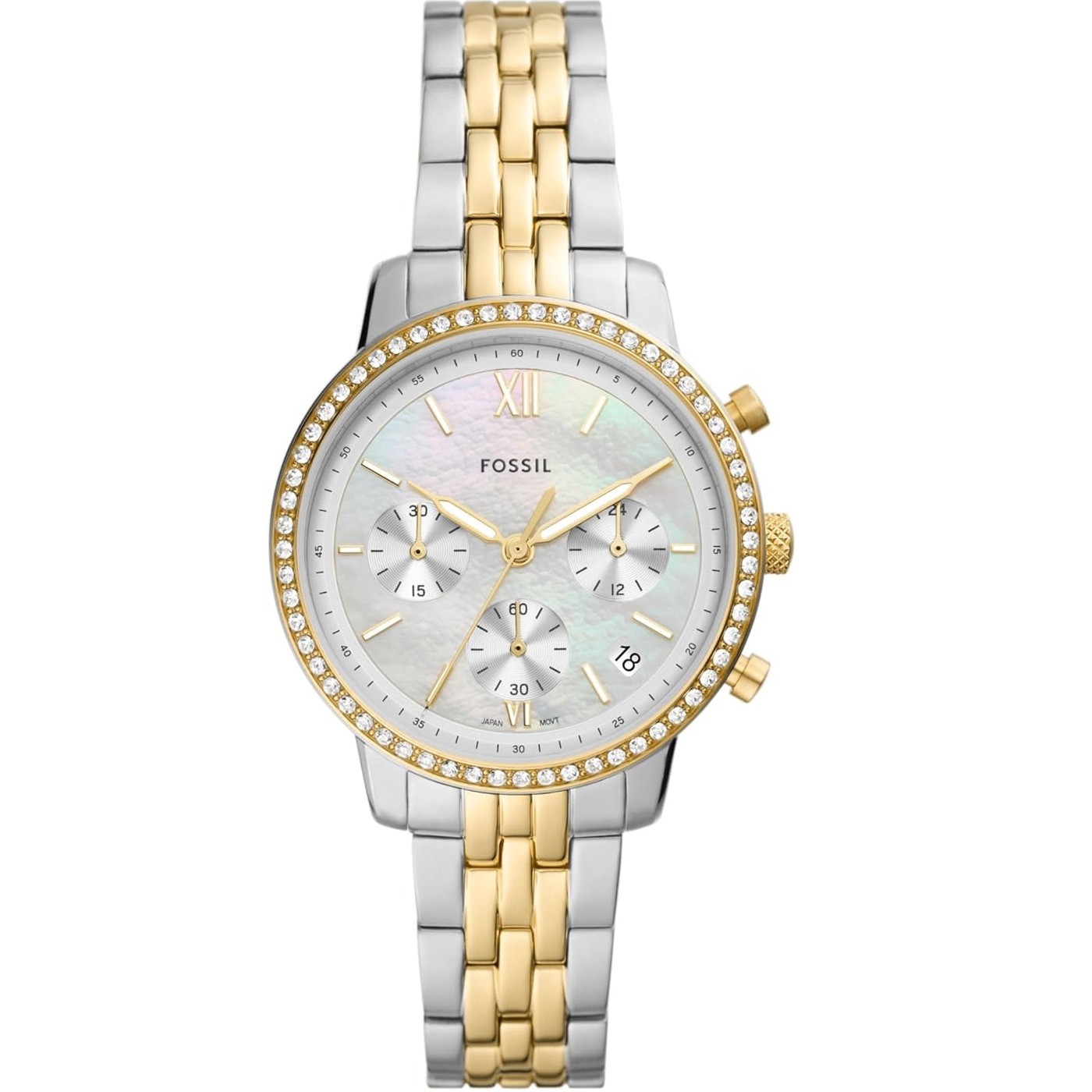 Fossil Neutra Women's Watch with Chronograph Display and Stainless Steel Bracelet Band