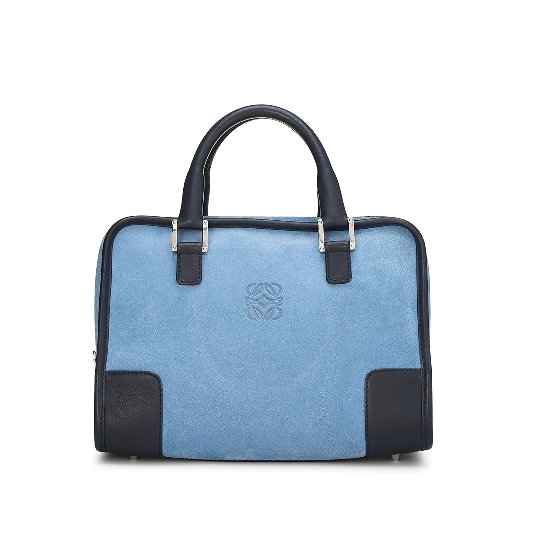 LOEWE Pre-Loved Blue Suede Amazona 27, Blue