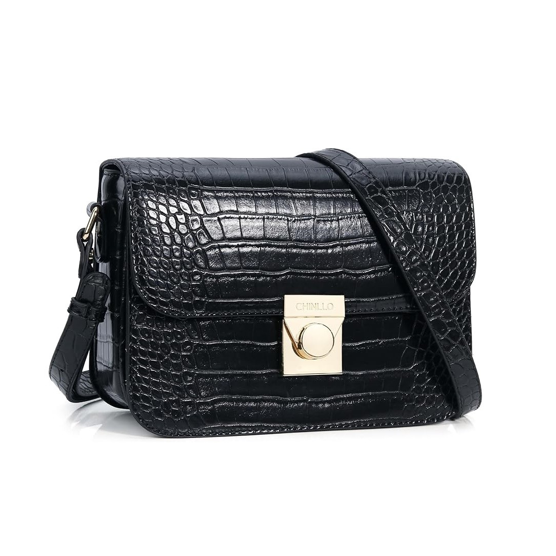 Crossbody Bag Shoulder Satchel Purse for Women, Triple Pocket Bag PU Leather Messenger Bag Flap Evening Bag