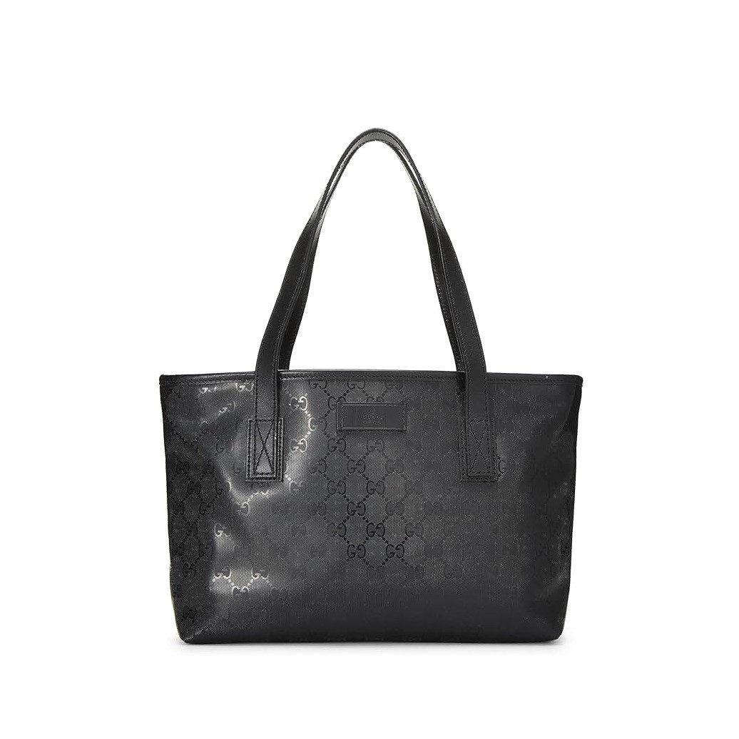 Gucci Pre-Loved Black GG Imprime Supreme Tote Small, Black