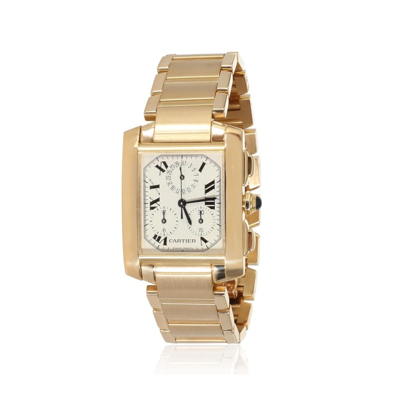 CARTIER Pre-Loved, Tank, Tank Francaise Chronoflex, 7.00, 18K Yellow Gold