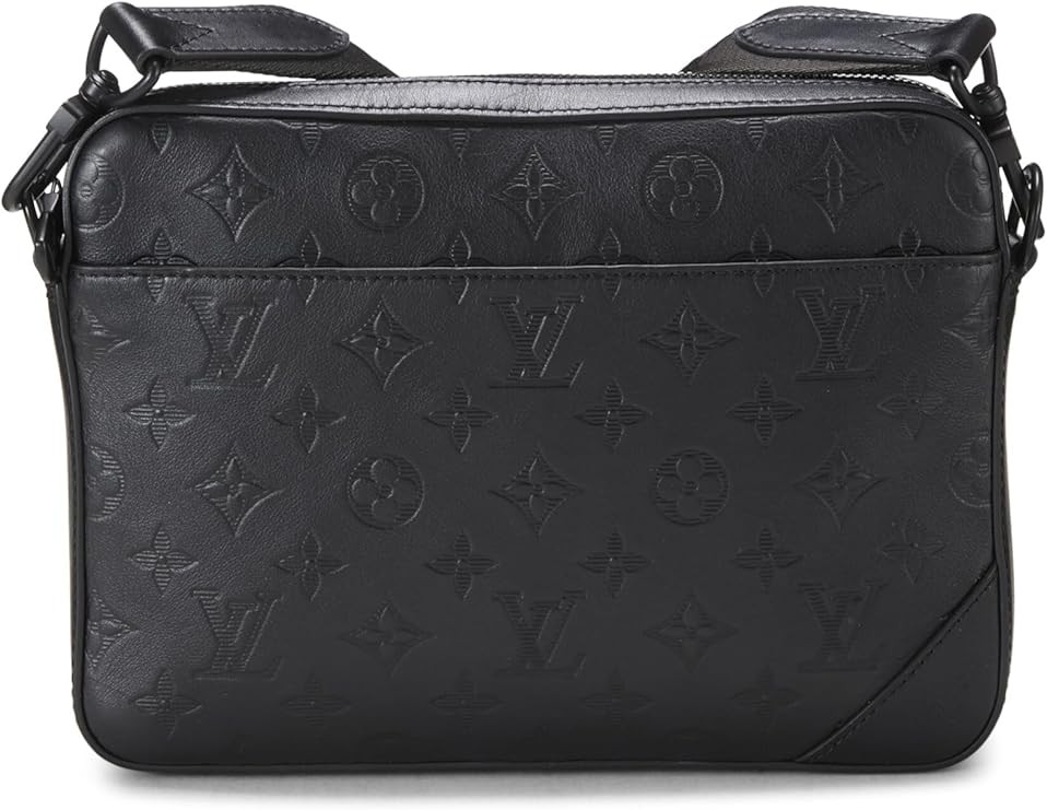 Louis Vuitton Pre-Loved Black Monogram Shadow Discovery Duo Messenger, Black