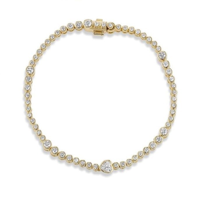 ONDYN Rainsun Heart Tennis Bracelet