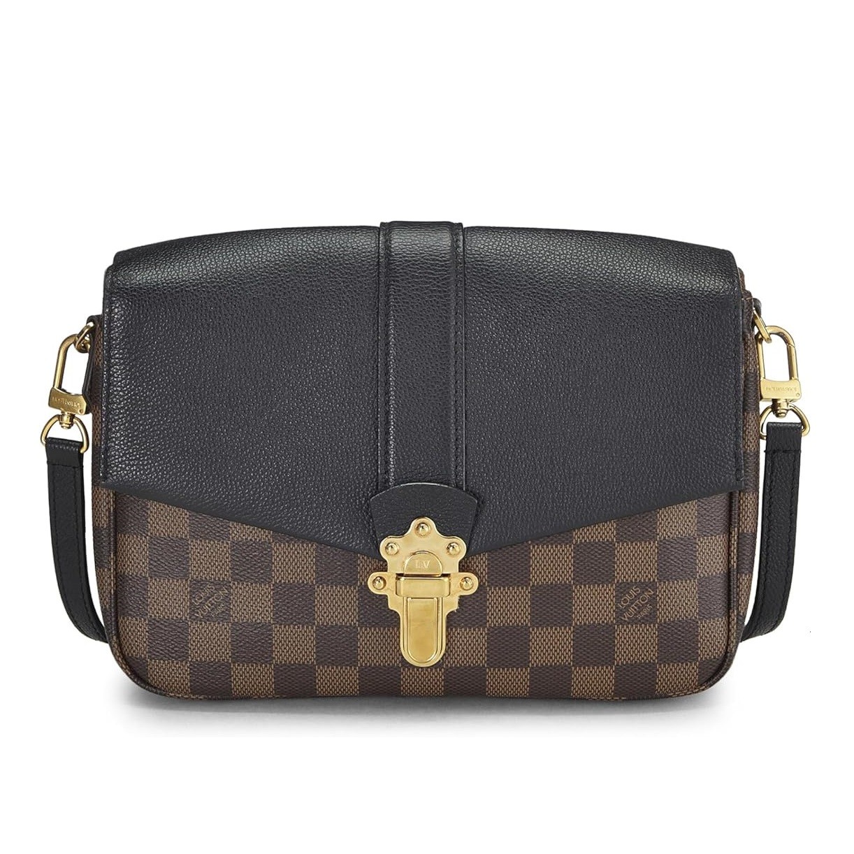 Louis Vuitton Pre-Loved Black Damier Ebene Clapton Crossbody, Black