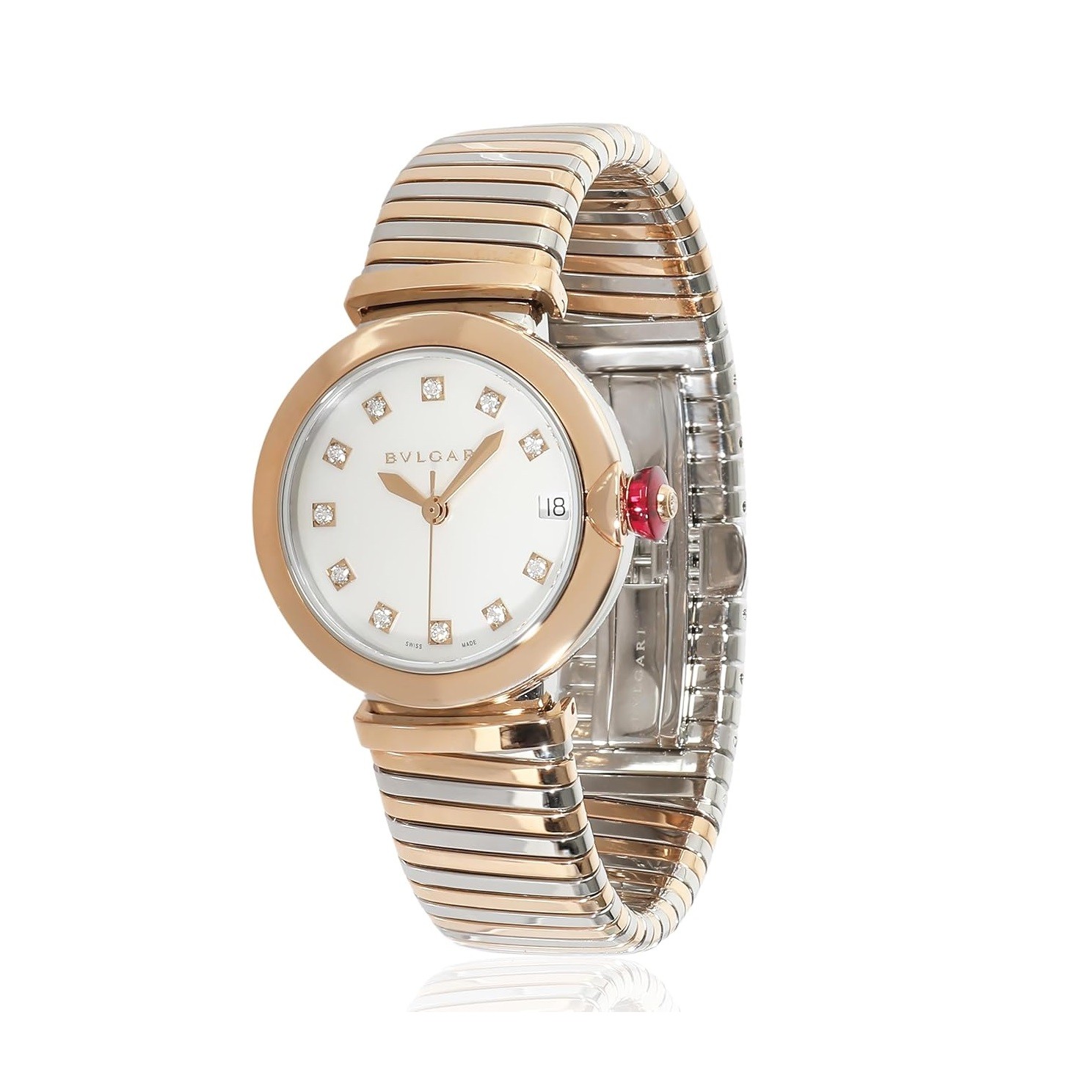 BVLGARI Pre-Loved, Lvcea, Lvcea Tubogas, 7.00, 18KR+SS.