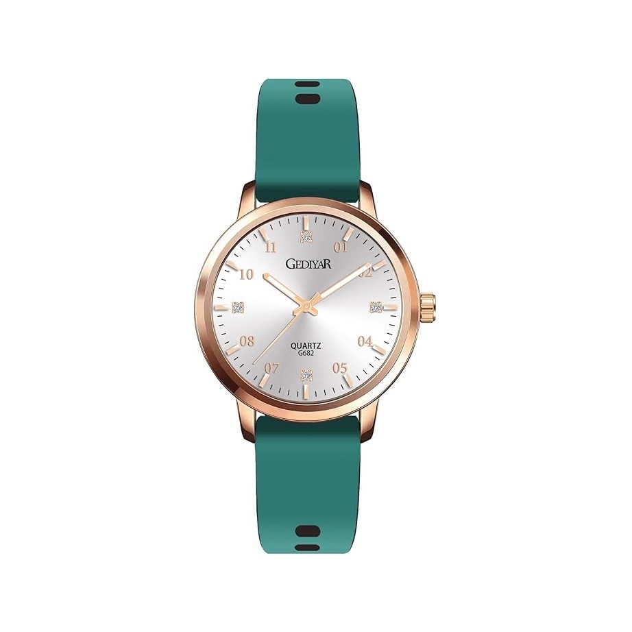 Waterproof Women's Casual Fashion Sport Wrist Watch,Easy Read Dial,Rubber Silicone Band Analog Quartz Minimalist Watch Gift for Nurse Ladies Teachers Students