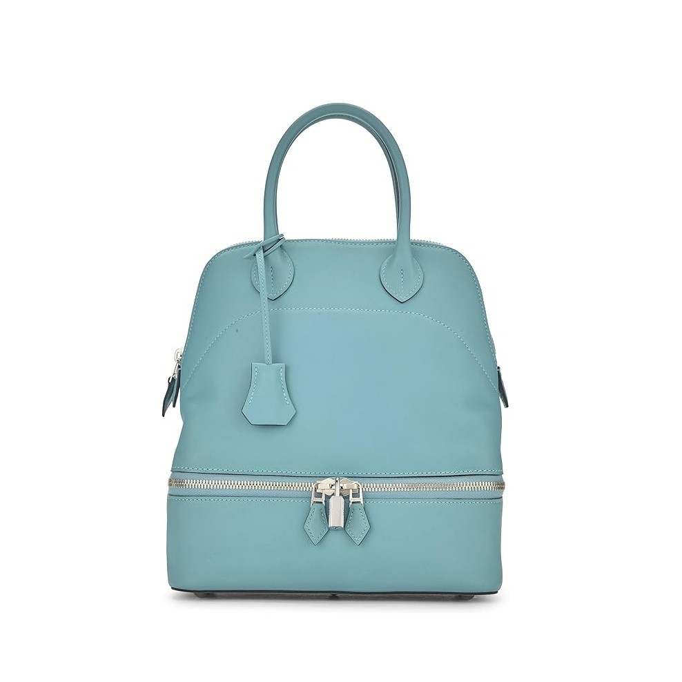 Hermes Hermès, Pre-Loved Blue Saint-Cyr Swift Bolide Secret 24, Bleu Saint-Cyr