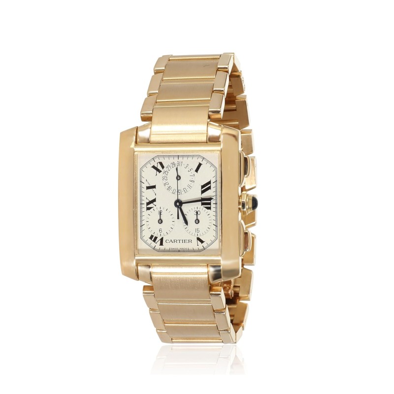 CARTIER Pre-Loved, Tank, Tank Francaise Chronoflex, 7.00, 18K Yellow Gold