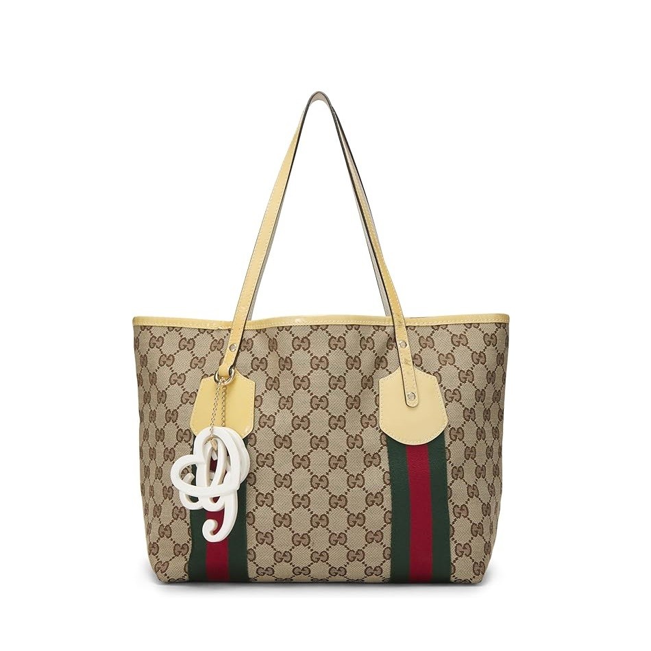Gucci Pre-Loved Original GG Canvas Jolicoeur Tote, Yellow