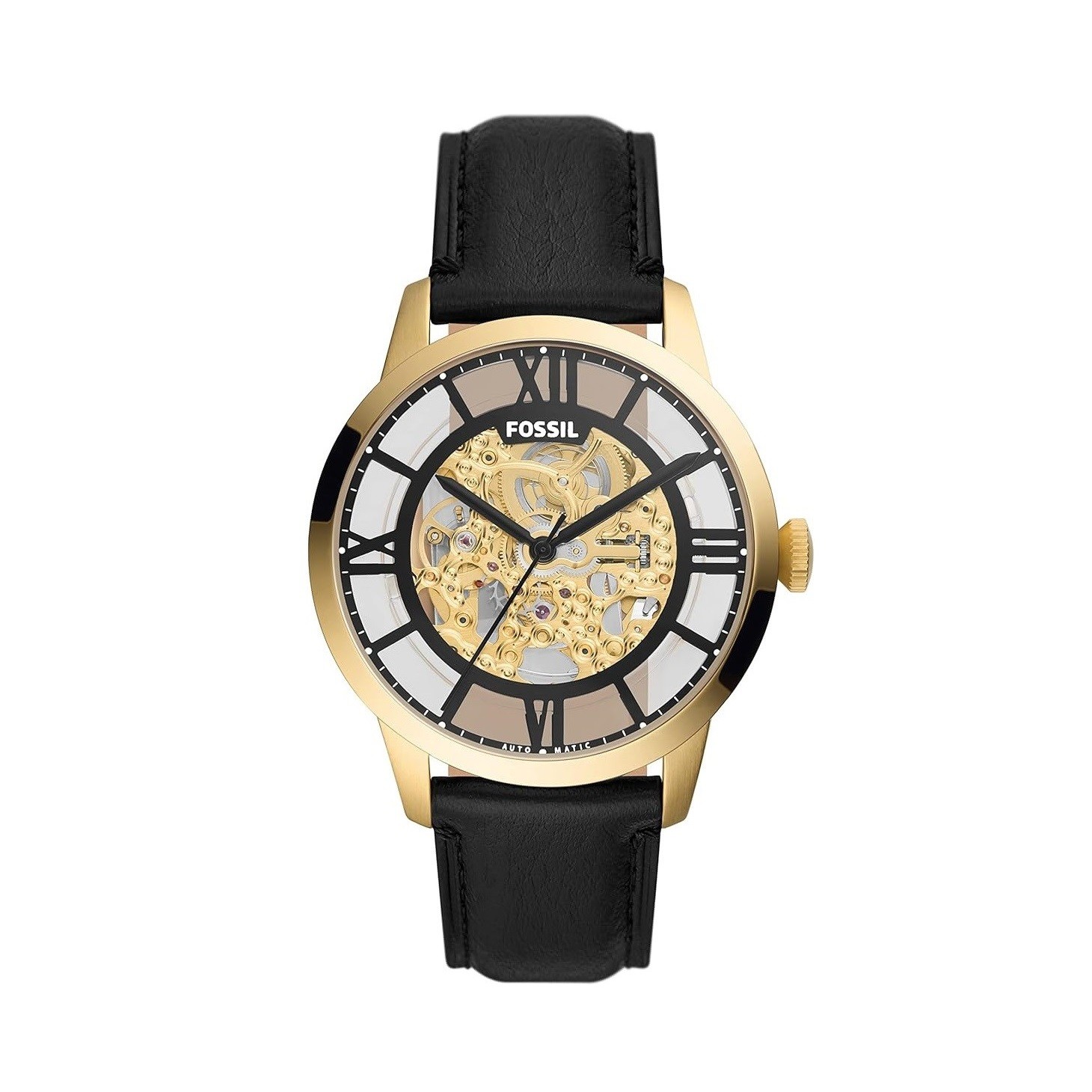 Fossil Townsman Men's Automatic Watch with Mechanical Movement and Skeleton Dial