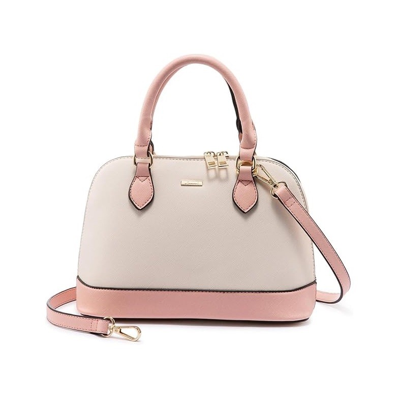LOVEVOOK Purse for Women Small Crossbody Bags Classic Double Zip Top Handle Dome Satchel Bag