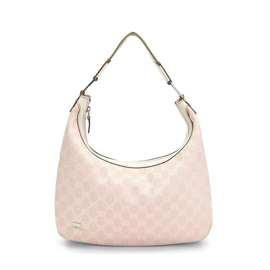 Gucci Pre-Loved Pink GG Canvas Pop Hobo, Pink