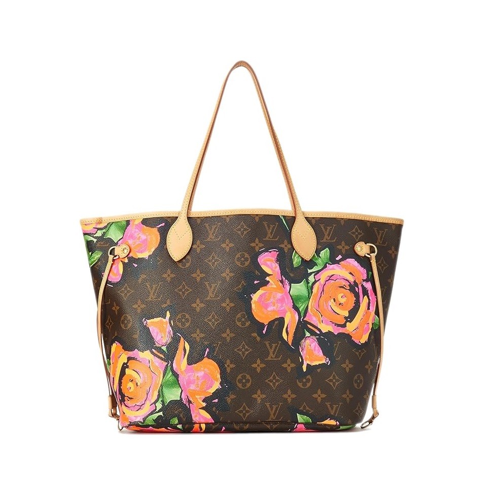 Louis Vuitton Pre-Loved Stephen Sprouse x Louis Vuitton Monogram Canvas Roses Neverfull MM, Brown
