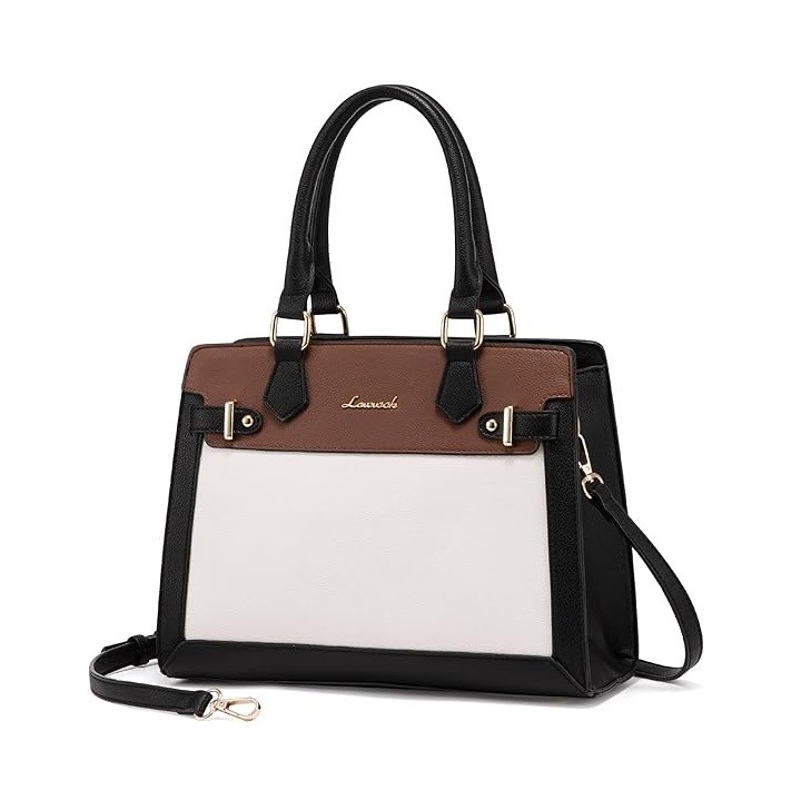 LOVEVOOK Purses and Handbags for Women, Tote Shoulder Bag Satchel Black Purse and PU Leather Top Handle for ladies