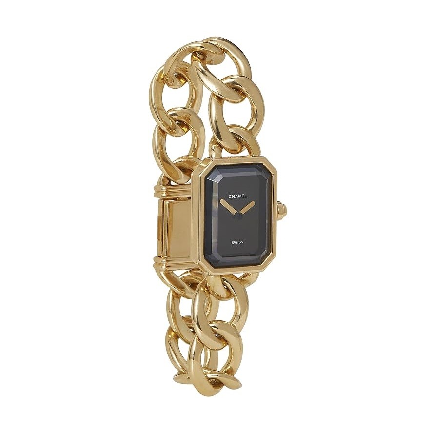 CHANEL Pre-Loved Black & Gold Premiere Watch Large, Black