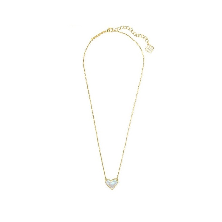 Kendra Scott Ari Heart Adjustable Length Pendant Necklace for Women, Fashion Jewelry