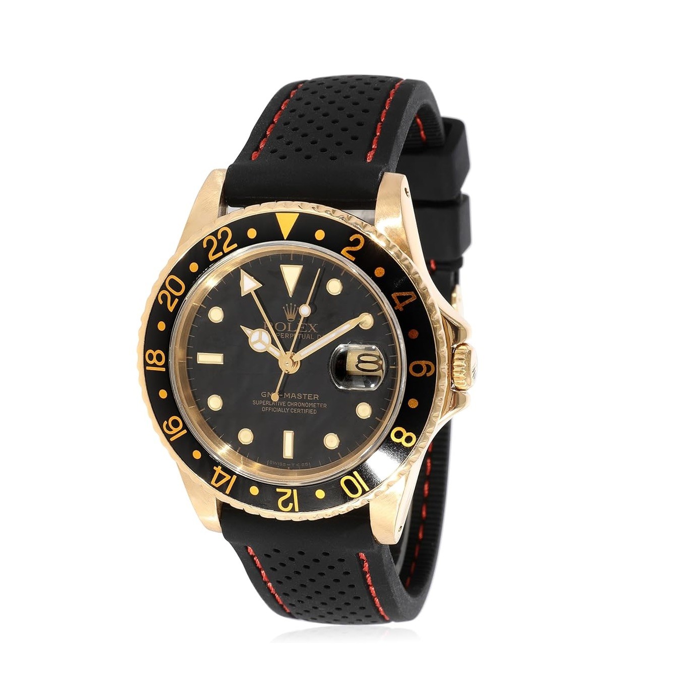 Rolex Pre-Loved, Oyster Perpetual, GMT-Master, 8.25, 18 Karat Yellow Gold.