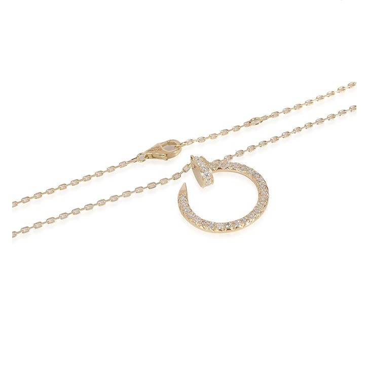 CARTIER Pre-Loved, Juste Un Clou Necklace, Diamonds, Yellow Gold, 16 in