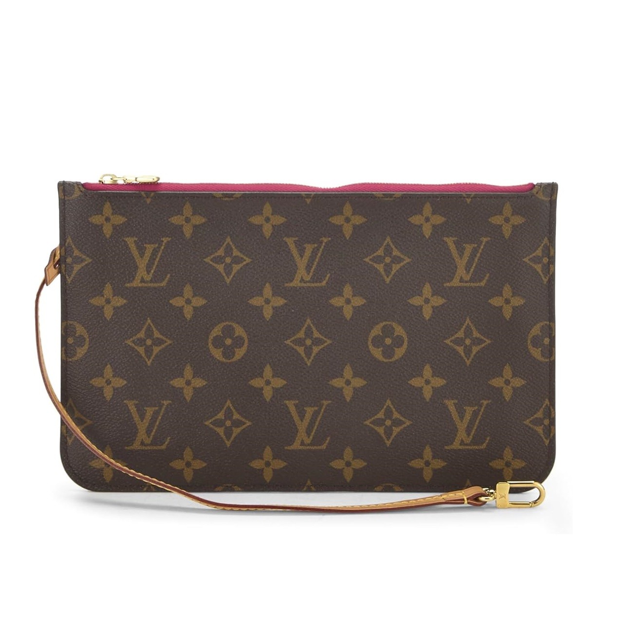 Louis Vuitton Pre-Loved Pink Monogram Canvas Neverfull Pouch MM, Pink