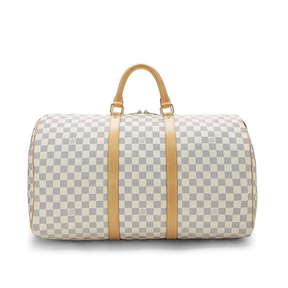 Louis Vuitton Pre-Loved Damier Azur Keepall 50, White