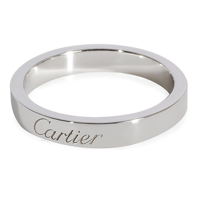 CARTIER Pre-Loved C De Cartier Ring, 5.25, Platinum