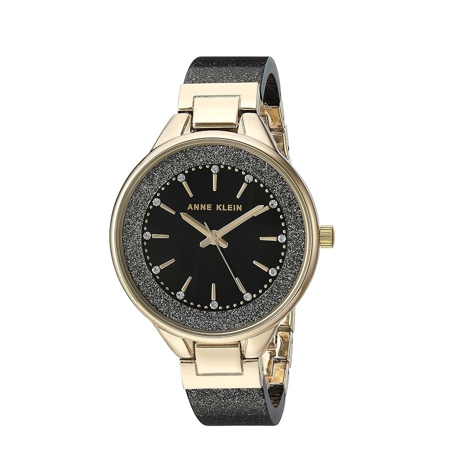 Anne Klein Women's Premium Crystal Accented Resin Bangle Watch